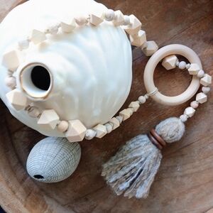 NEW Earthtone Tassel — Handcrafted Clay, Ceramic & Wood Bead Décor
